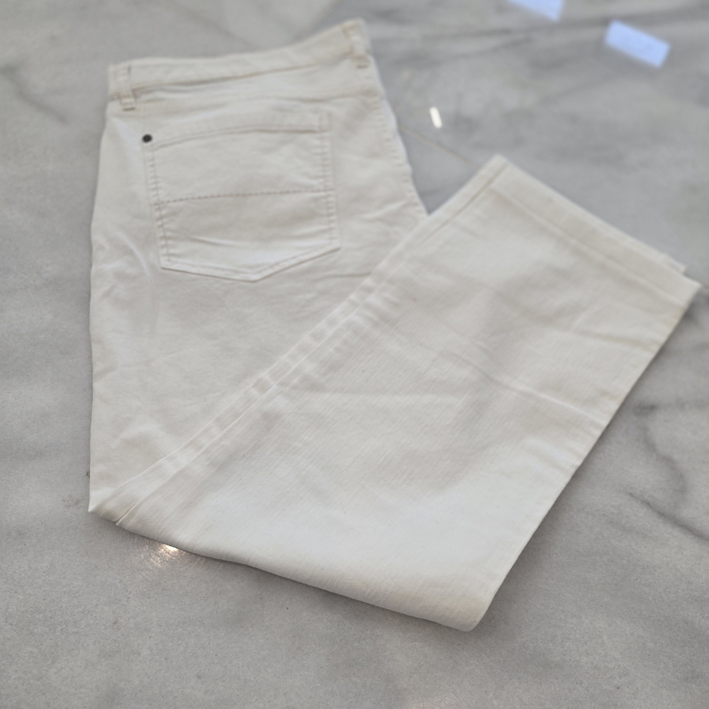 Joseph Abboud Cream Waistband Detail Pants